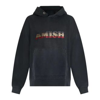 Amish Felpa con cappuccio con ricamo imperfetto - - Sweatshirts & Hoodies - Uomo - Nero - L