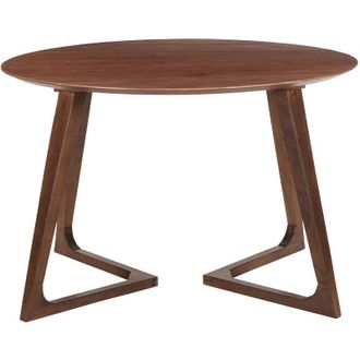 Miliboo Tavolo design rotondo in legno massello L115 cm BANDOL