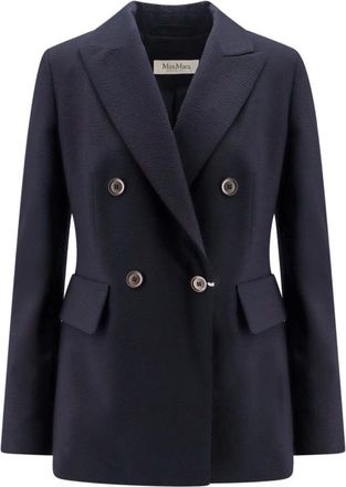 Max Mara Dames, Jassen, Blauw, Maat: XS Wol