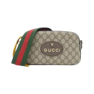 Gucci Pre-owned Vintage Schoudertas - Dames - Pre-owned - Beige - Maat: ONE Size Leer