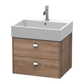 Duravit Mueble Bajo Encimera Duravit Brioso 58,4 X 45,9 Cm, 2 Cajones, Con Sif&oacute;n Y Delantal, Para Lavabo Vero Air 235060, Color (frente/cuerpo): Ticino Decora