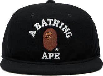 A Bathing Ape Cappello College in lana con logo - Nero