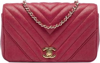 Chanel Pre-owned Vintage Flap Shoulder Bag - Dames - Vintage Schoudertas - Roze - ONE Size - Leer - Vintage