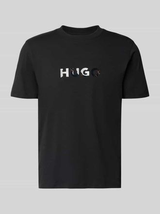 HUGO BOSS Regular Fit T-Shirt aus reiner Baumwolle Modell DUMEO in Black, Gr&ouml;&szlig;e XXL
