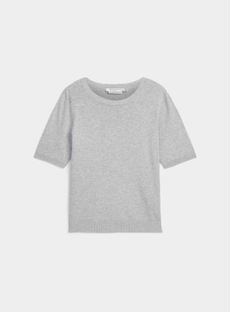 Contemporaine Womens Short-sleeve fine-knit sweater