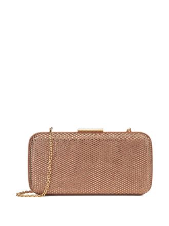 Sergio Rossi Secret crystal-embellished clutch bag - Pink