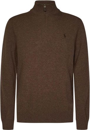 Polo Ralph Lauren Bruine wollen coltrui sweatshirt Aw 24 - Heren - Coltruien - Bruin - L - Wol - Truien & Vesten