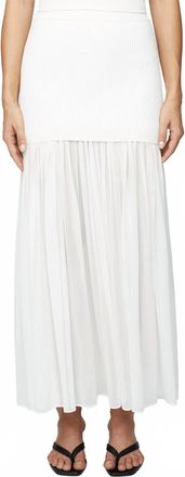 A.L.C. Hayden Drop-Waist Skirt In Pearl