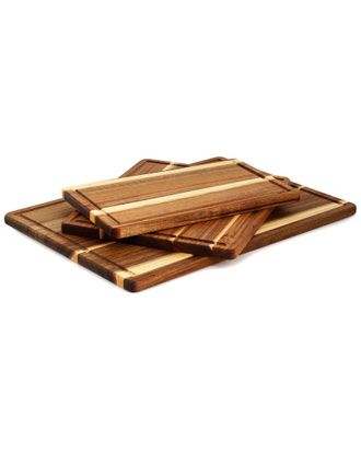 MegaChef MegaChef 3pc Acacia Wood Cutting Board Set with Juice Grooves