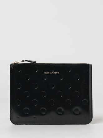 Comme Des Gar&ccedil;ons Pouch Comme Des Gar&ccedil;ons Wallet in pelle spazzolata con pois impressi