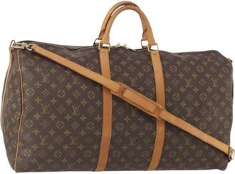 Louis Vuitton Vintage, unisex, Bruin, ONE Size, Leer, Pre-owned Vintage Weekend Bag