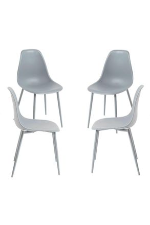 Regalos Miguel Packs Sillas Comedor - Pack 4 Sillas Mykle Total - Gris Claro