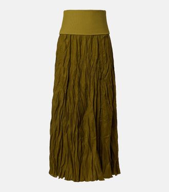 Johanna Ortiz Linen-blend maxi skirt