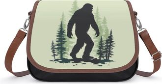 Generic Bigfoot Silhouette Womens Crossbody Bag Fashion Shoulder Handbags Message Tote Bag with Adjustable Strap