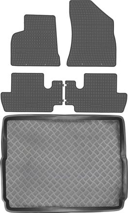 OEM Juego De Alfombrillas De Goma Para Coche Y Alfombrilla Para Maletero Para Peugeot 3008 I Crossover (2009-2016)