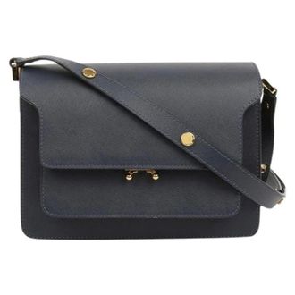Marni Pre-owned Cross Body Bags, female, Blue, Size: ONE SIZE Pre-owned Trunk Medium Shoulder Bag
