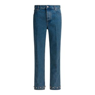 Valentino Straight Fit Jeans, male, Blue, W32, Light Blue Straight Leg Jeans