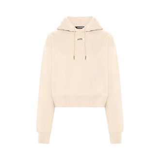 Jacquemus Hoodies, female, Brown, Size: XS Le Hoodie Gros Grain