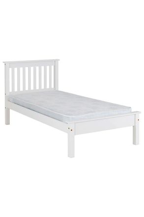 Seconique Monaco 3 Single Bed Low Foot End in White