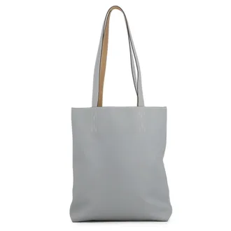 Herm&egrave;s Beige Light Gray Swift Leather Tote Bag (Pre-Owned)
