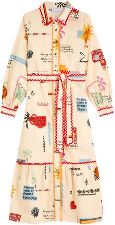 Never Fully Dressed Poema Cotton-blend Maxi Shirt Dress - Cream - 18 (UK18 / Xxl)