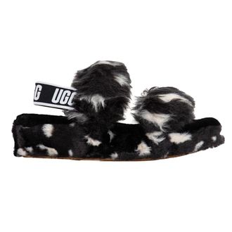 UGG Dames Pantoffels Comfortabele Wolmix - Dames - Pantoffels - Zwart - 41 EU - Wol - Schoenen