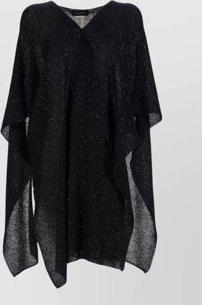 Fabiana Filippi draped coat loose fit lightweight fabric sparkle