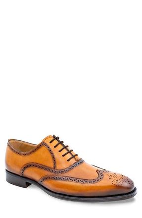 Mezlan Galco Wingtip Oxford in Cognac at Nordstrom, Size 10.5