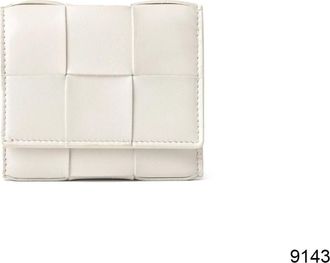 Bottega Veneta Tri-Fold Zip Wallet - male - Bottega Veneta - Wallets & Cardholders - White - ONE SIZE - Accessories