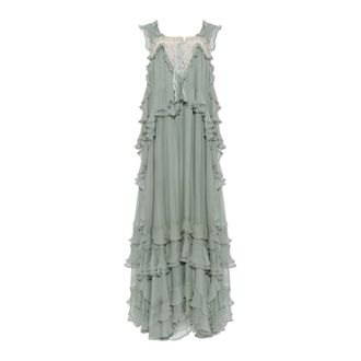 Chlo&eacute; Dames, Jurken, Groen, Maat: XS Zijde