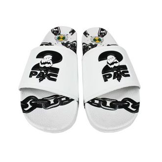 Cross Colours 2Pac Chain Slides in White at Nordstrom, Size 12