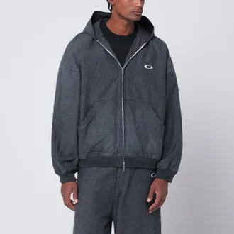 Balenciaga Felpa Trompe LOeil antracite m&eacute;lange in cotone