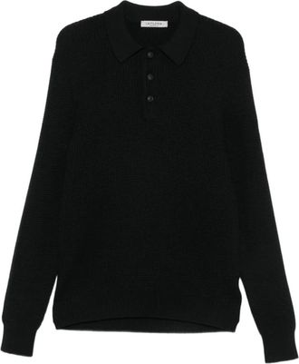 La Fileria Polo in maglia a nido dape - - Knitwear - Uomo - Nero - XL