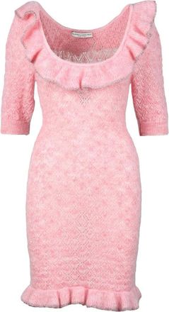 Alessandra Rich Wool Dress - Pink