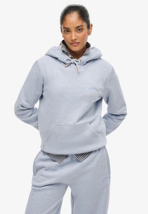 Superdry Kapuzensweatshirt SUPERDRY, Damen, Gr. XXL, blau (blau fog marine), Sweatware, Obermaterial: 60% Baumwolle, 40% Polyester, unifarben, regular fit, Rip