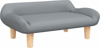 vidaXL Sof&aacute; Para Ni&ntilde;os De Tela Gris Claro 70x40x24 Cm Vidaxl