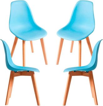 Regalos Miguel Regalos Miguel - Packs Sillas Comedor - Pack 4 Sillas Kelen - Azul Claro