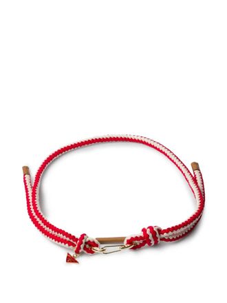 Prada cord belt - women - Metal/Fabric/Leather - 85 - Gold