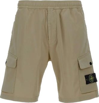 Stone Island Shorts con motivo Compass - Verde