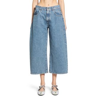The Attico Washed Denim Long Pants