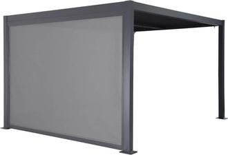 Sweeek Pergola bioclim&aacute;tica 3x3m de aluminio y acero + 1 toldo de 3m