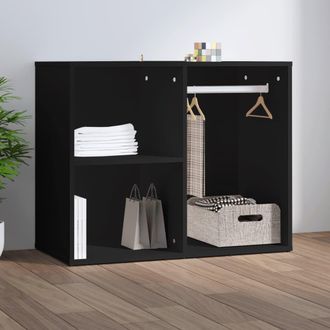 vidaXL Vidaxl - Mueble De Vestidor Madera De Ingenier&iacute;a Negro 80x40x65 Cm