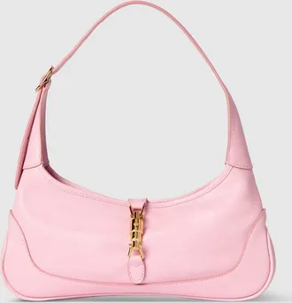 Gucci Jackie Slim Medium Shoulder Bag, Pink, Leather