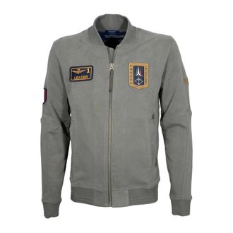 Aeronautica Bomber Jackets, male, Gray, 4XL, Fe2071Uf00669 Full Zip Sweatshirt