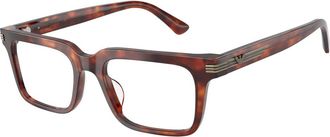 Emporio Armani Vierkant Optisch Montuur - Heren - Brillen - Rood - 53 MM - Accessoires