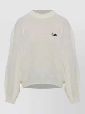 Rotate wool cashmere ribbed crewneck sweater