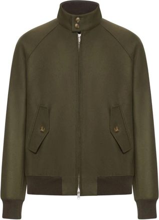 Baracuta G9 Melton Jacket - Heren - Zomerjassen - Groen - XS - Katoen - Jassen