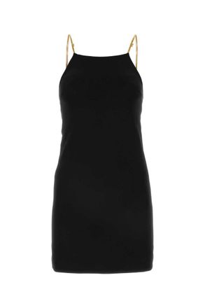 Palm Angels Black jersey mini dress