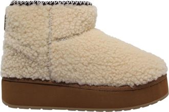 Emu Stinger Micro Flatform Teddy - Dames - Winterlaarzen - Beige - 39 EU - Schoenen