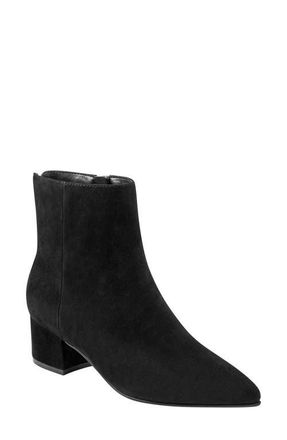 Marc Fisher Leonna Pointed Toe Bootie in Black Suede at Nordstrom, Size 7